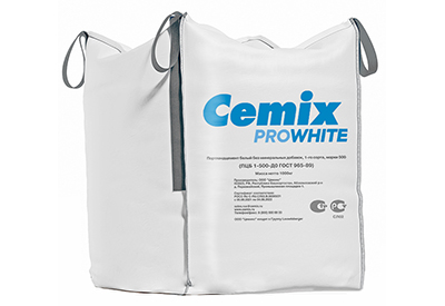 Портландцемент белый ПЦБ 1-500-Д0 Белый цемент CemixProWhite, Россия